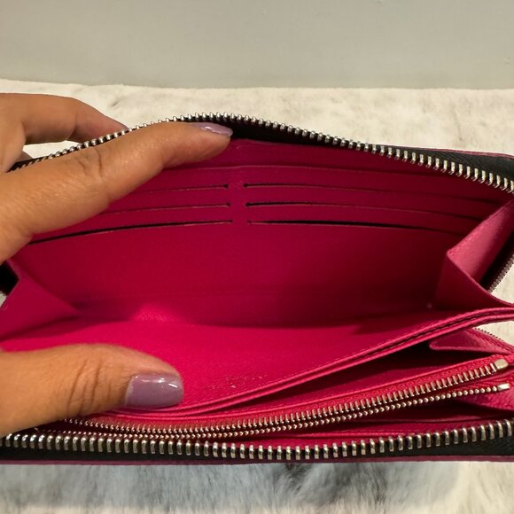 EUC LV Bicolor Black/Fuchsia Epi Zippy Long Wallet P0018 - Picture 9 of 13